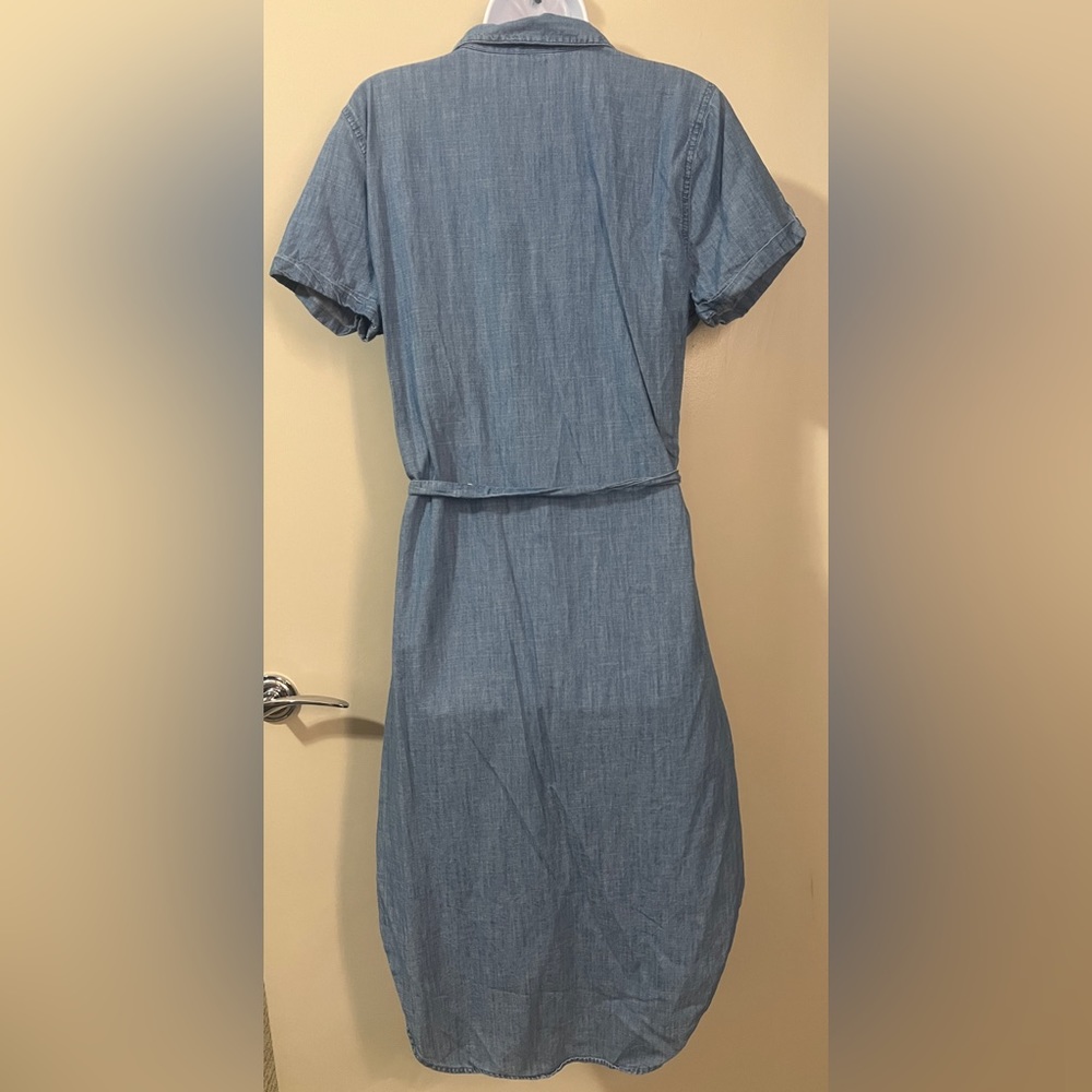 Sonoma Light Wash Blue Button-Front Denim Shirt Dress - Picture 2 of 4